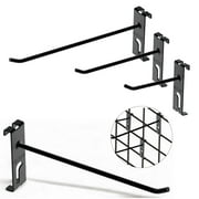 NACETURE Double Gridwall Hooks- 30 Pcs Display Hooks for Grid Wall Panel- Grid Wall Hooks 4/6/8 inch with Extra Hook On The Bottom- Durable Peg Hook Wall Grid Panel Hooks for Hanging