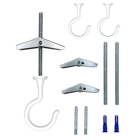 NACETURE Swag Hooks with 2 Ceiling Hooks, 2 Pointed Screws, Large Drought Iron Multicolor, 2 Count