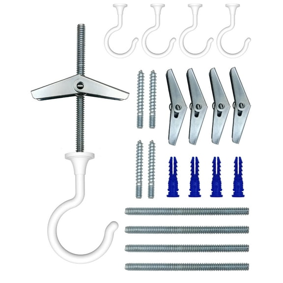 NACETURE Zinc Large Swag Hooks for Ceiling Hanging - Wall Mount, 4 Count