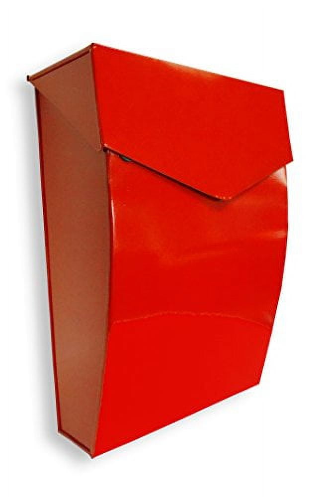 Bradley Red Steel Wall Mounted Mailbox