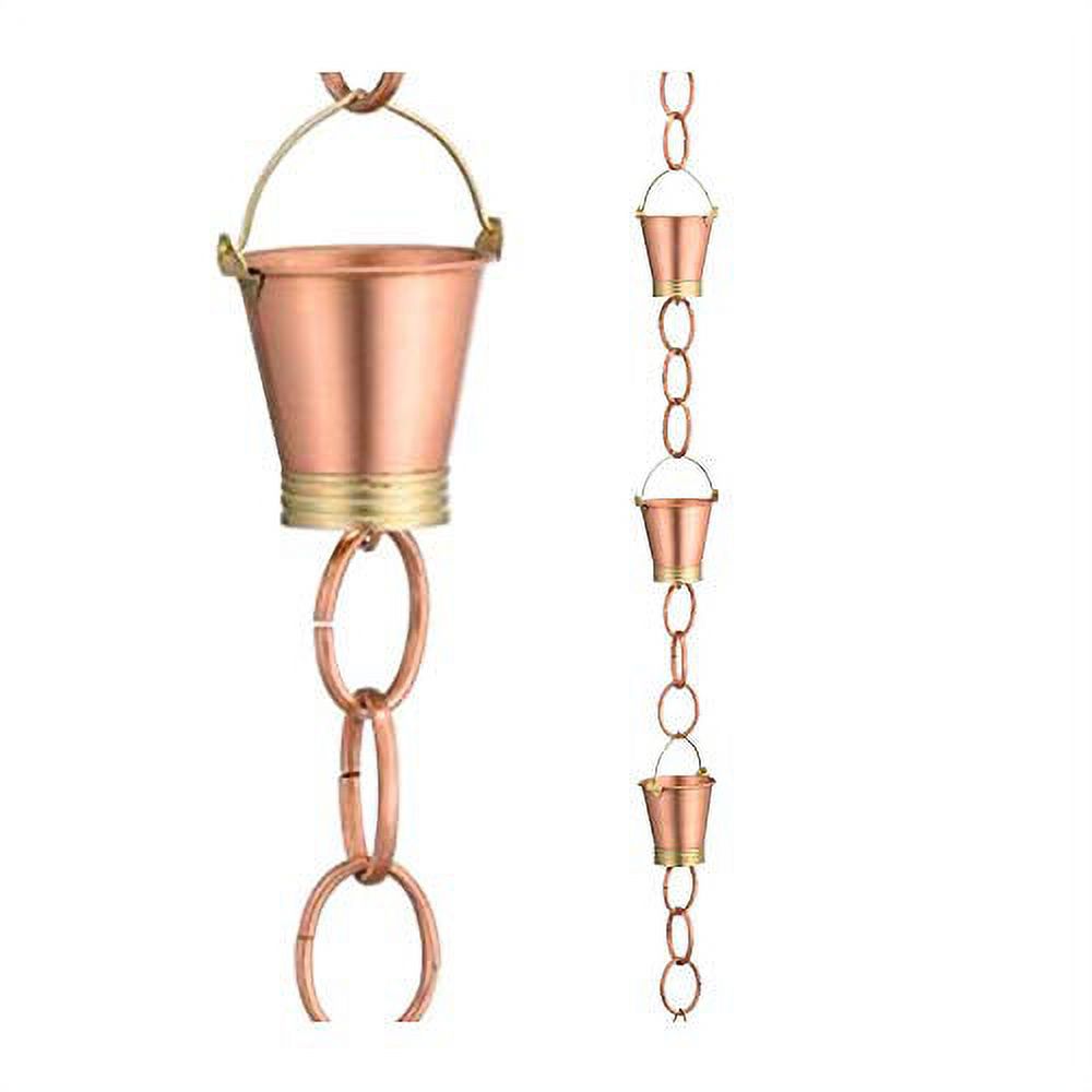 NACH Bucket Rain Chain, Cast Iron, 8ft (AO19717)