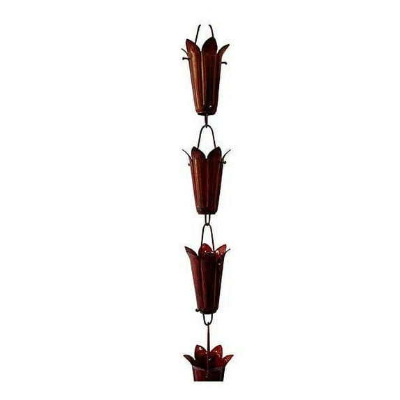 NACH Cast Iron Flower Rain Chain, 8ft (AO-19824)