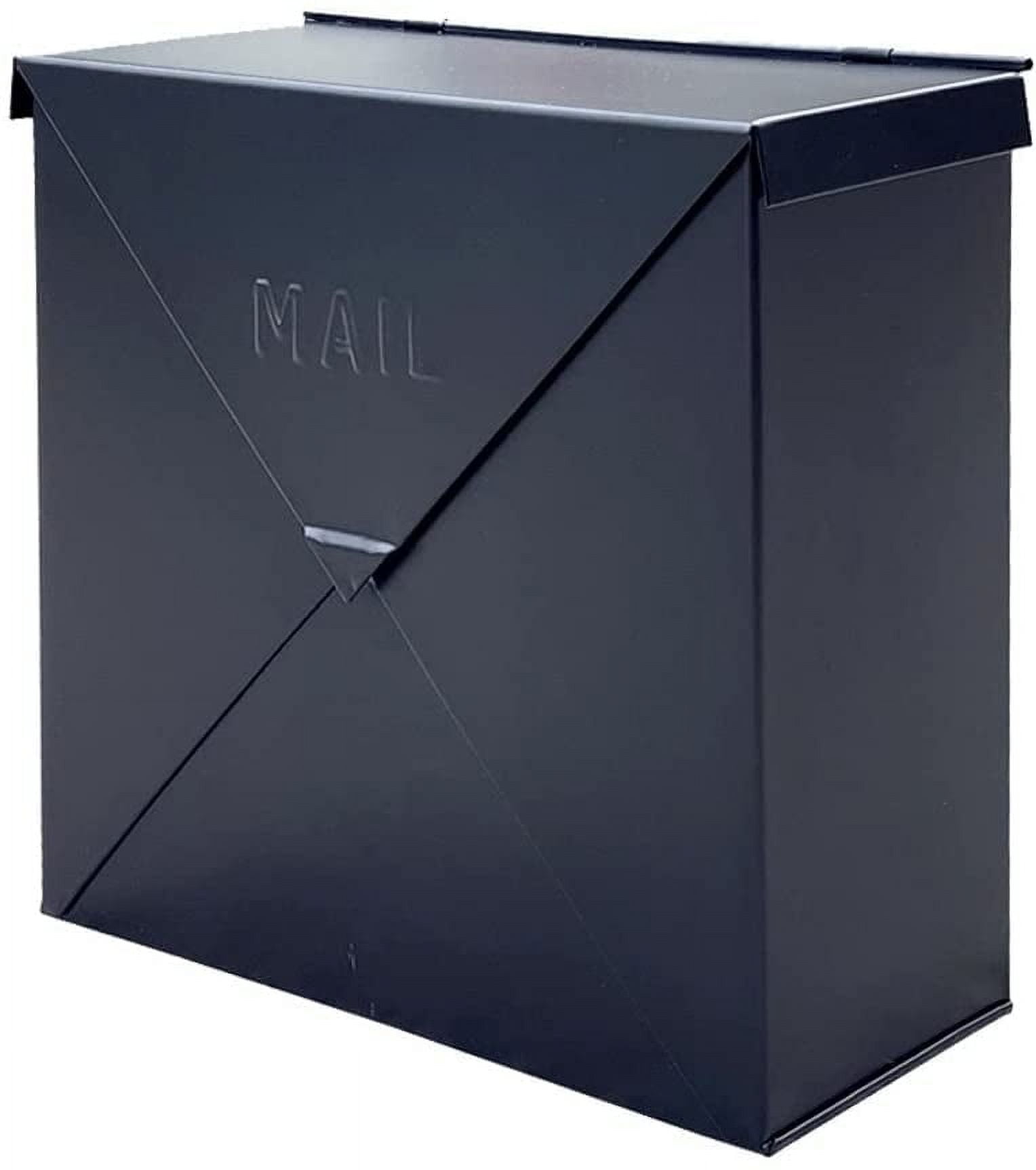 Chicago Black Industrial Style Wall Mounted Mailbox