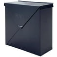 thumbnail image 1 of NACH Chicago Matte Black Mailbox, Rust Resistant Wall Mount Mailboxes for Outside, Industrial Style Metal Mailbox, Mail Holder, 10 x 10 x 4, Hardware Included, MB-6300BLK, 1 of 5