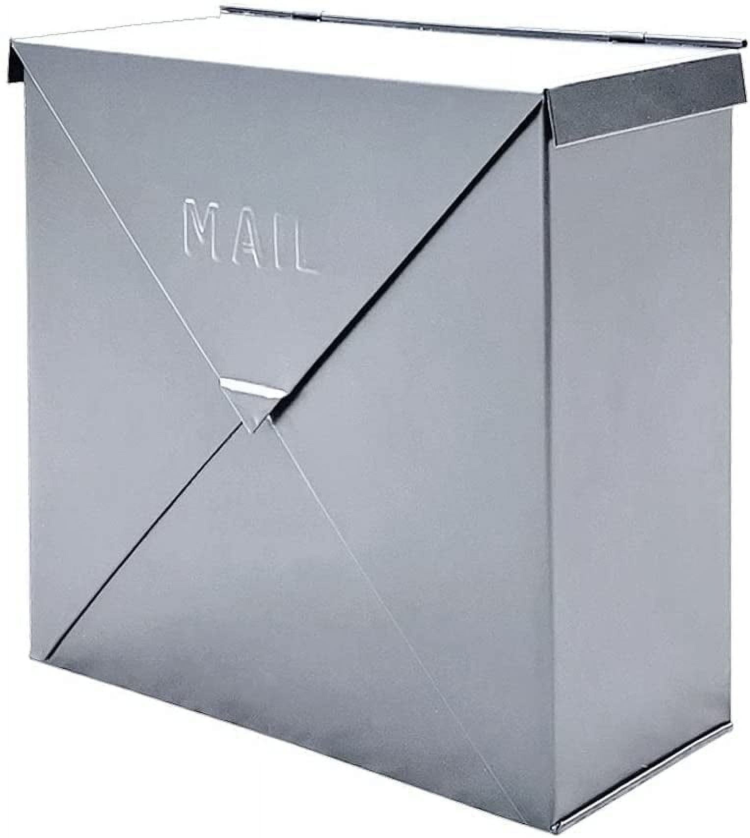 Chicago Silver Industrial Style Wall Mounted Metal Mailbox