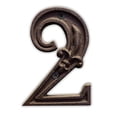 thumbnail image 1 of NACH DB62-2 House Numbers, 4.5 Inch, Rustic Brown, 1 of 5