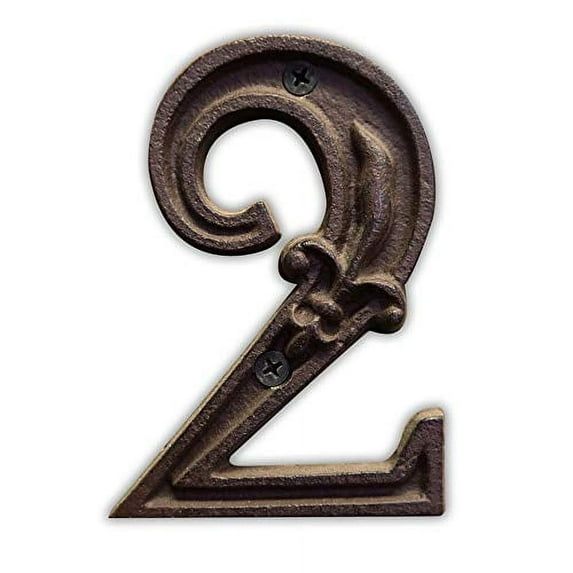 NACH DB62-2 House Numbers, 4.5 Inch, Rustic Brown