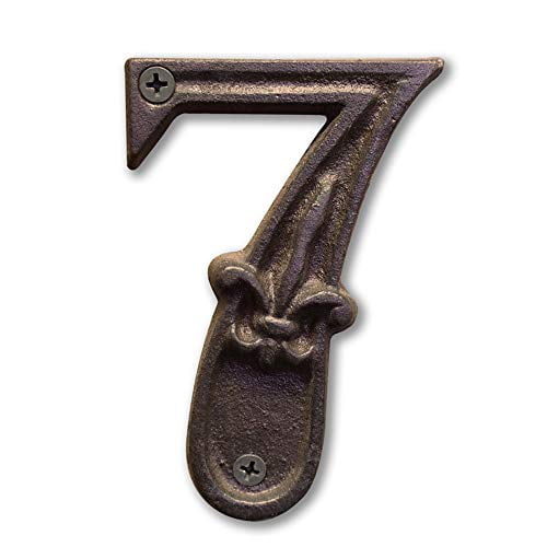 NACH DB62-7 House Numbers, 4.5 Inch, Rustic Brown