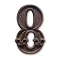 thumbnail image 1 of NACH DB62-8 House Numbers, 4.5 Inch, Rustic Brown, 1 of 5