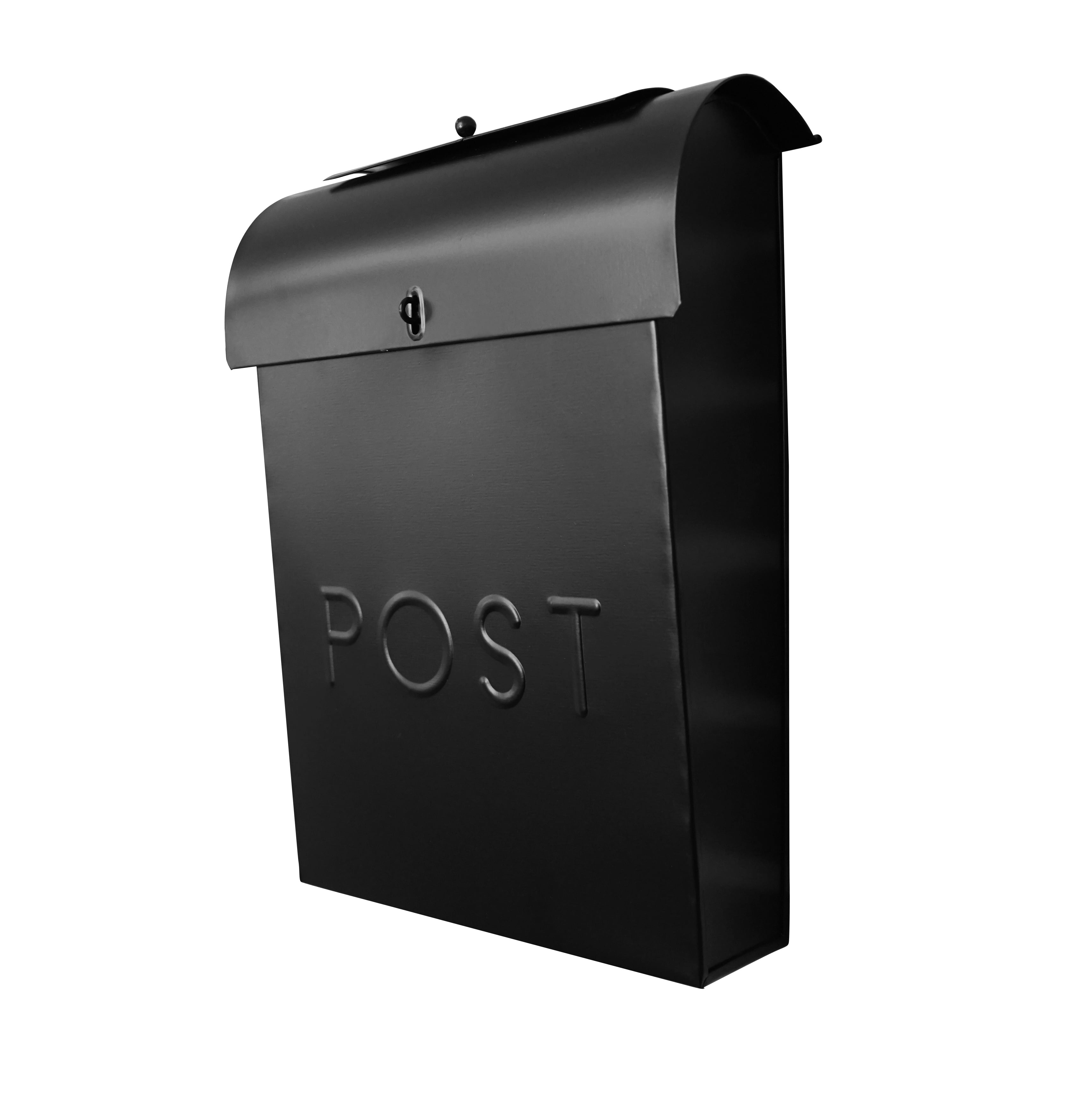 NACH Emily Vintage Metal Mailbox With Lock Black Locking Mailbox 10 6 nach-emily-vintage-metal-mailbox-with-lock-black-locking-mailbox-10-6