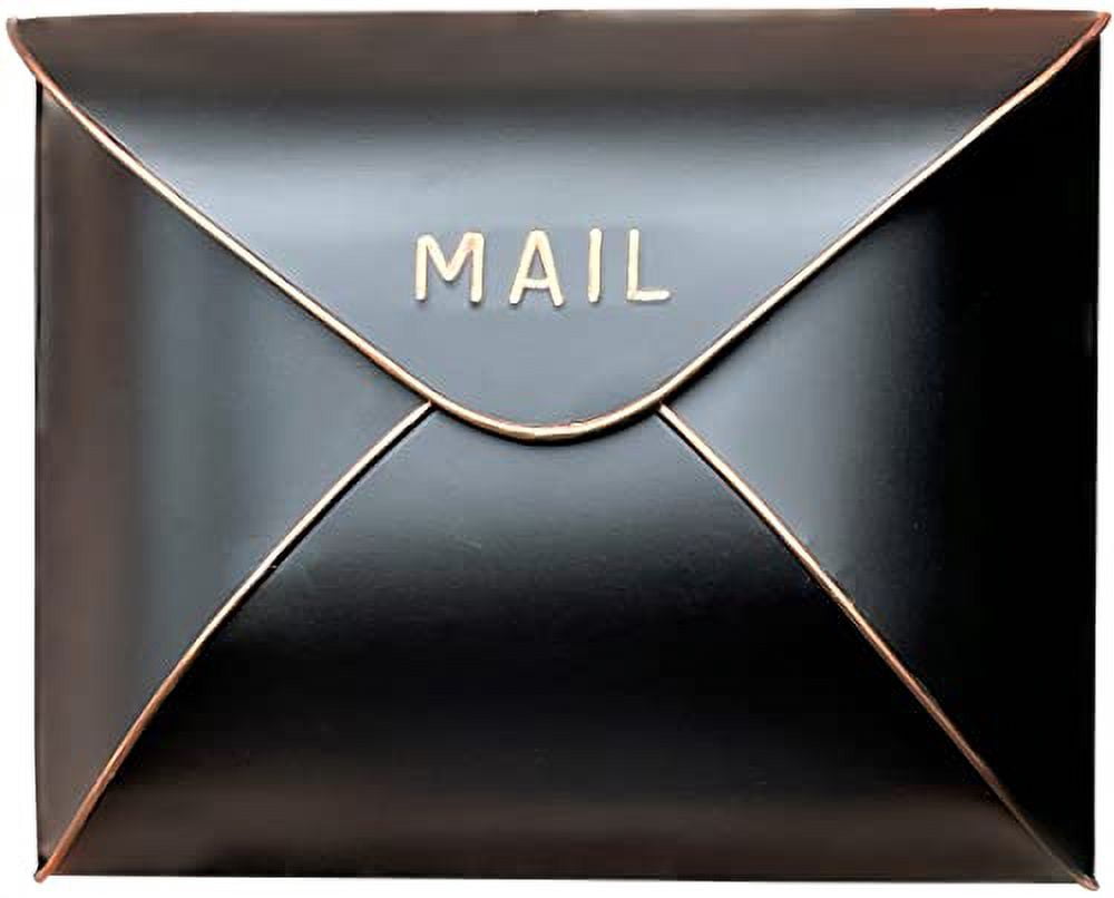 NACH Envelope Wall Mounted Mailbox, Rust Protection, Black & Copper, 12 ...