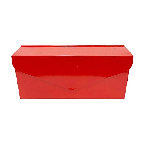 NACH Envelope Wall Mounted Metal Mailbox, Maximum Rust Protection, Red ...