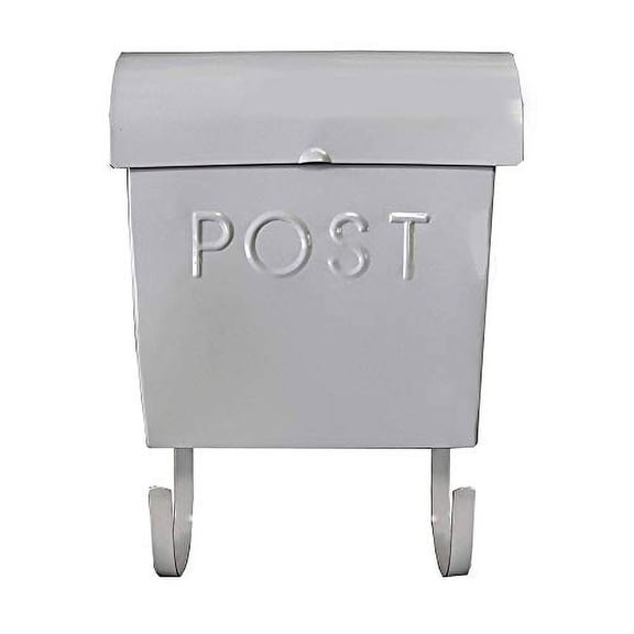 NACH Euro Series Modern Mailbox With Newspaper Holder, Decorative Mail Holder, Wall Mount Mailboxes for Outside, Rust Resistant Galvanized Metal Mailbox, 12" x 11" x 4.5", Gray, MB-44797