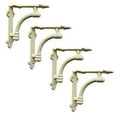 thumbnail image 1 of NACH Farmhouse Industrial Shelf Brackets - Rustic Floating Shelf Bracket - Cast Iron Wall Brackets, Small (White - 4 Pack) (AD-90-064WTS), 1 of 5