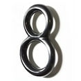 thumbnail image 1 of NACH Floating Mount Aluminum Home Address Number 8, Sleek Rounded Metal Modern House Numbers, 5 inch, Black Gun Metal, HH-RND5-GMT-8, 1 of 5