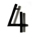 thumbnail image 1 of NACH Floating Mount House Address Shadow Number For Outside or Inside, Mailbox Number For Outside, Front Door, Garage Door, Maximum Rust Protection, Black Aluminum, 8 inch, Number 4, HH-SDW8-BLK-4, 1 of 5