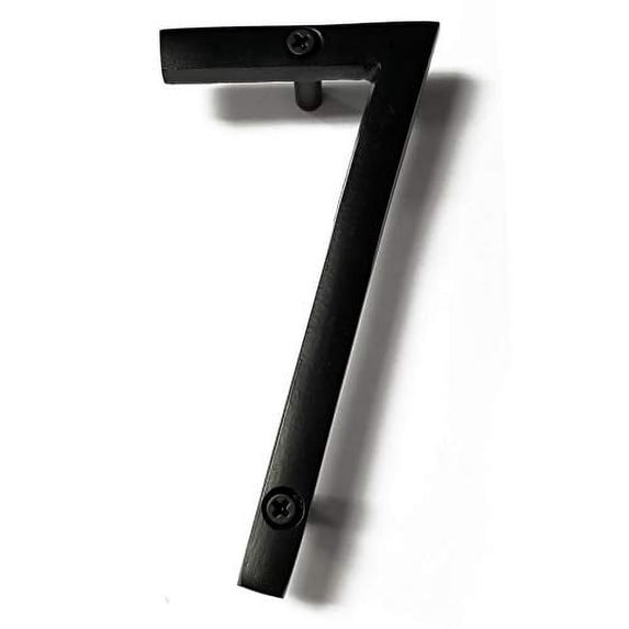 NACH Floating Mount House Address Shadow Number For Outside or Inside, Mailbox Number For Outside, Front Door, Garage Door, Maximum Rust Protection, Black Aluminum, 8 inch, Number 7, HH-SDW8-BLK-7