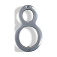 thumbnail image 1 of NACH Floating Mount Shadow House Address Number For Outside or Inside, Metal Modern House Numbers For Mailbox, Front Door, Maximum Rust Protection, Gray, 6 inch, #8, HH-SDW6-SLV-8, 1 of 5