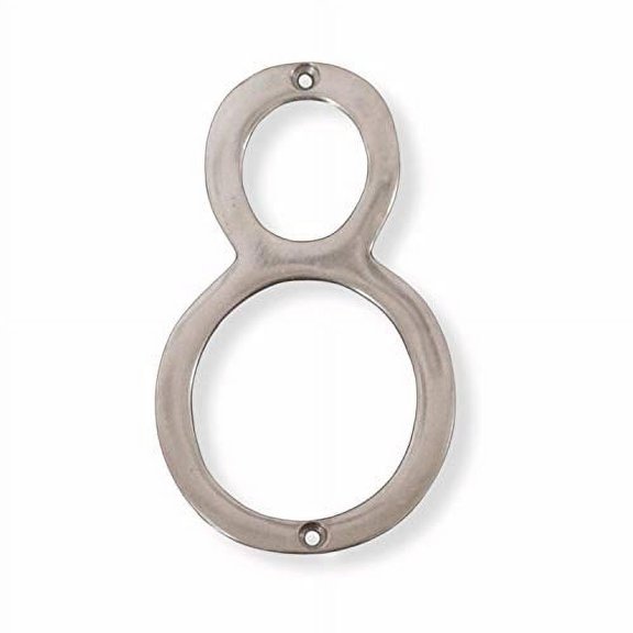 NACH Floating Mount Shadow House Address Number For Outside or Inside, Metal Modern House Numbers For Mailbox, Front Door, Maximum Rust Protection, Polished Aluminum, 6 inch, #8, HH-SDW6-ALM-8