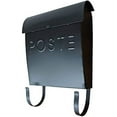 thumbnail image 1 of NACH French Euro Metal Mailbox with Detachable Newspaper Holder, Outside Mailboxes, Black Mailbox Wall Mount, Mail Holder, Rust Resistant Mail Box, 12 x 11.2 x 4.5 inch, MB-44766-FR, 1 of 5