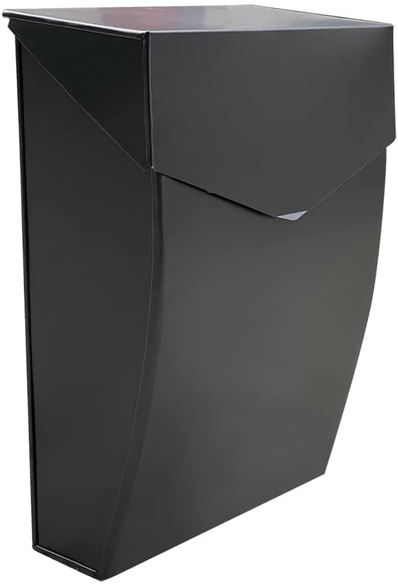 Bradley Black Steel Modern Wall Mounted Mailbox