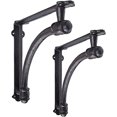 thumbnail image 1 of NACH Half Round Wall Mount Shelf Bracket, Decorative Brackets for Shelving, Heavy Duty Cast Iron, 2 Pack (Black - 7x7x1.5 inch) (JS-90-064M), 1 of 5
