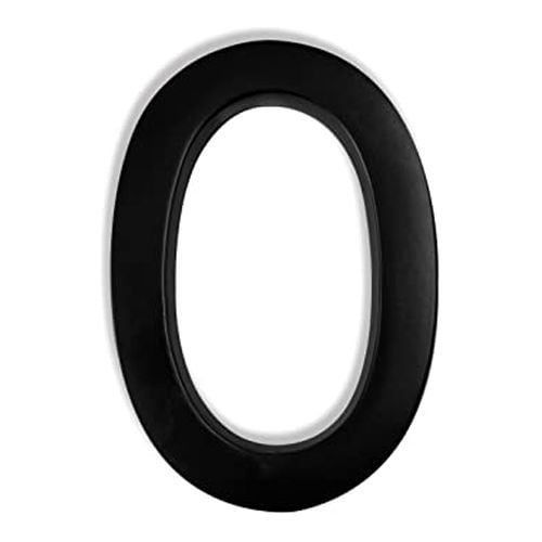 NACH Magnetic House Address Number, Black Aluminum, 4 inch, Number 0, HH-4MAG-BLK-0