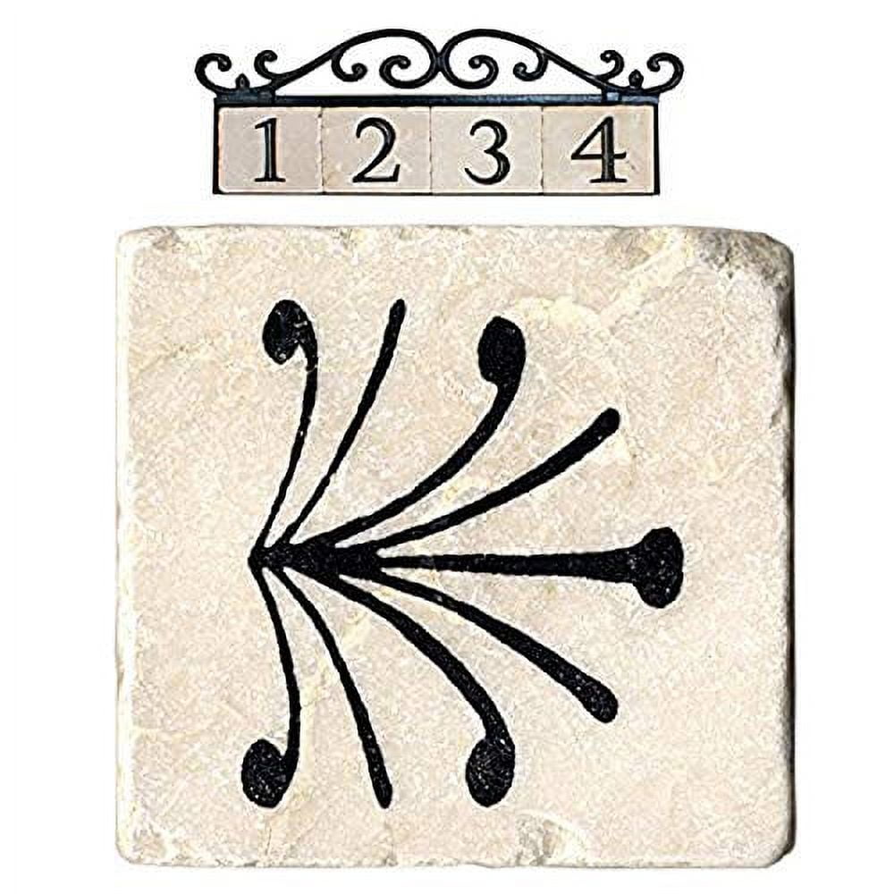 NACH Marble Tile Address Number for Outdoor Address Plaque, House ...