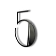 thumbnail image 1 of NACH Mid Century Floating House Number For Outside, Maximum Rust Protection, Black, 6 inch, #5, JW-DECO-BLK-5, 1 of 2