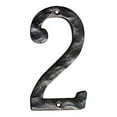 thumbnail image 1 of NACH Original Rustic Finish Cast Iron House Address Number for Outside or Inside, Mailbox Number for Outside, Maximum Rust Protection, 4 Inch, Black, #2, JS-RN4-2, 1 of 5