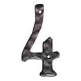 thumbnail image 1 of NACH Original Rustic Finish Cast Iron House Address Number for Outside or Inside, Mailbox Number for Outside, Maximum Rust Protection, 4 Inch, Black, #4, JS-RN4-4, 1 of 5
