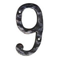 thumbnail image 1 of NACH Original Rustic Finish Cast Iron House Address Number for Outside or Inside, Mailbox Number for Outside, Maximum Rust Protection, 4 Inch, Black, 9, JS-RN4-9, 1 of 5