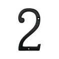 thumbnail image 1 of NACH Roman Cast Iron House Number, Decorative Mailbox Numbers for Outside, Black, Maximum Rust Protection, 5.7 inch, Number 2, JS-CN6-2, 1 of 5