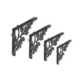 thumbnail image 1 of NACH Rustic Branch Shelf Bracket, Shelf Mounting Brackets, 7.08 x 7.08 x 1.77 inches, Black, 4 Pack, 1 of 5