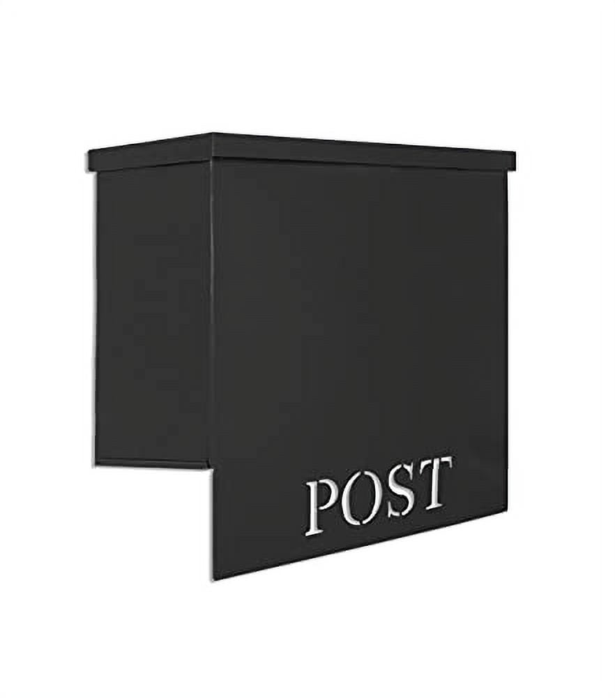 Black Metal Wall Mounted Waterproof Mailbox