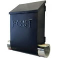 thumbnail image 1 of NACH Trixie Galvanized Steel Mailbox With Newspaper Holder, Wall Mount Mailboxes for Outside, Rust Resistant Black Mailbox, Mail Holder - 9.5x4.72x14.96 inch, MB-7001BLK, 1 of 5