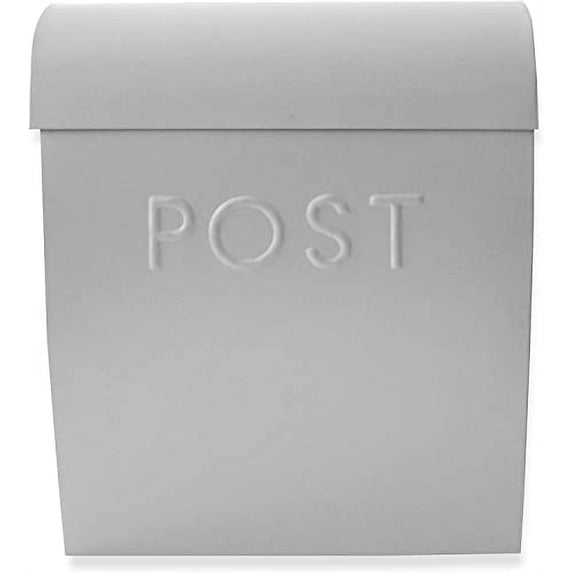 NACH UH-1001GRY Stylish Decorative Sylvia Euro Chic Mail Box, Galvanized, 15 x 12 x 5.25 Inches, Large, Gray