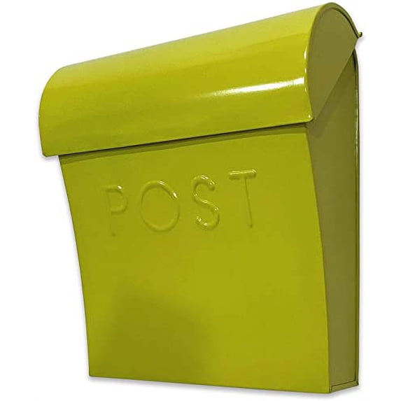 NACH Vicki Pistachio Green Mailbox, Wall Mount Mailboxes For Outside, Weather Resistant Metal Mailbox, Maximum Rust Protection, 11x4.5x12.5 in, MB-7304