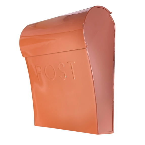 NACH Vicki Terracotta Brown Mailbox, Wall Mount Mailboxes For Outside, Weather Resistant Metal Mailbox, Maximum Rust Protection, 11x4.5x12.5 in, MB-7301