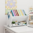thumbnail image 1 of NACHES  Book Caddy with Shelf,Toddler Bookshelf, Book Storage Organizer, Small Bookshelf with Caddy for  Rooms, Nursery, Playroom(White Butterfly), 1 of 7