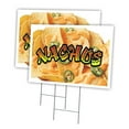 thumbnail image 1 of NACHOS 1 2 Pack Of 18" x 24" Yard Sign & Stake | Advertise Your Business | Stake Included Image On Front Only | Made in The USA, 1 of 3