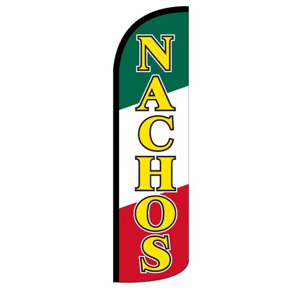NACHOS Windless Flag (Hardware Not Included) |Advertisement /Business Flags | Feather Flag |