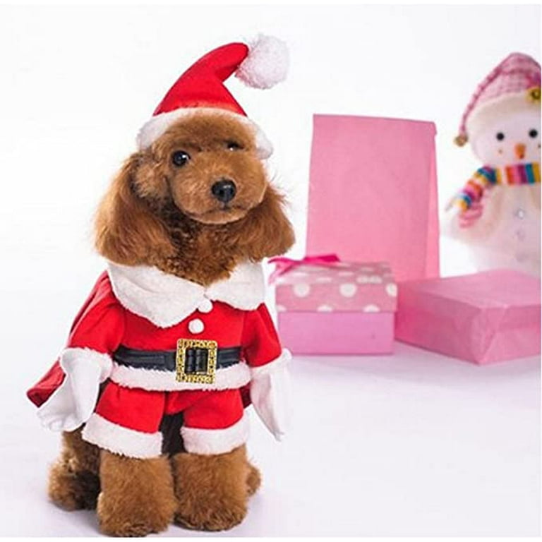 nacoco NACOCO Pet Christmas Costumes Dog Suit with Cap Santa Claus Suit Dog  Hoodies Cat Xmas Costumes (Red, L) - Walmart.com
