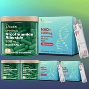 NAD+ Capsules & NAD Liquid Drink Mix Combo, Nicotinamide Adenine Dinucleotide Booster with NMN Alternative, Pack 3
