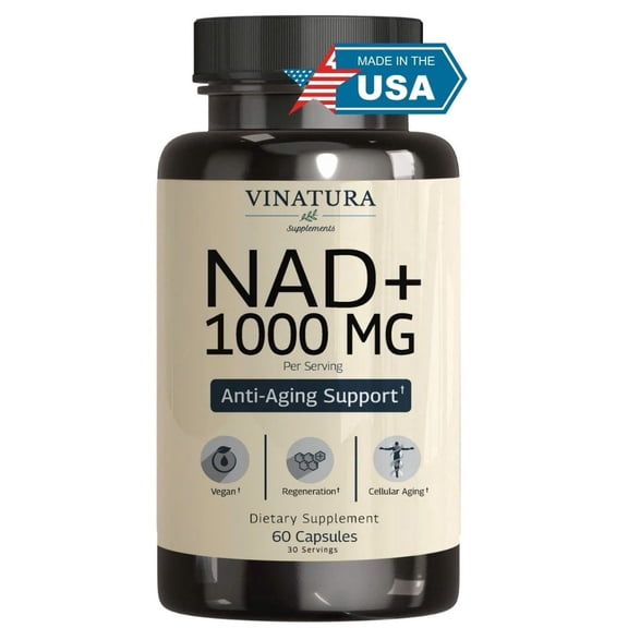 NAD Supplement 1000mg - Pure NAD Supplement for Anti-Aging