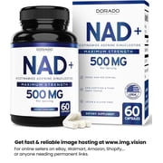 NAD Supplement 500mg Per Serving NAD+Supplement Nicotinamide Adenine Dinucleotide for Women & Men Support NAD+ Third Party Tested, Vegan Safe, No Fillers - Non GMO & USA Made - 60 Count