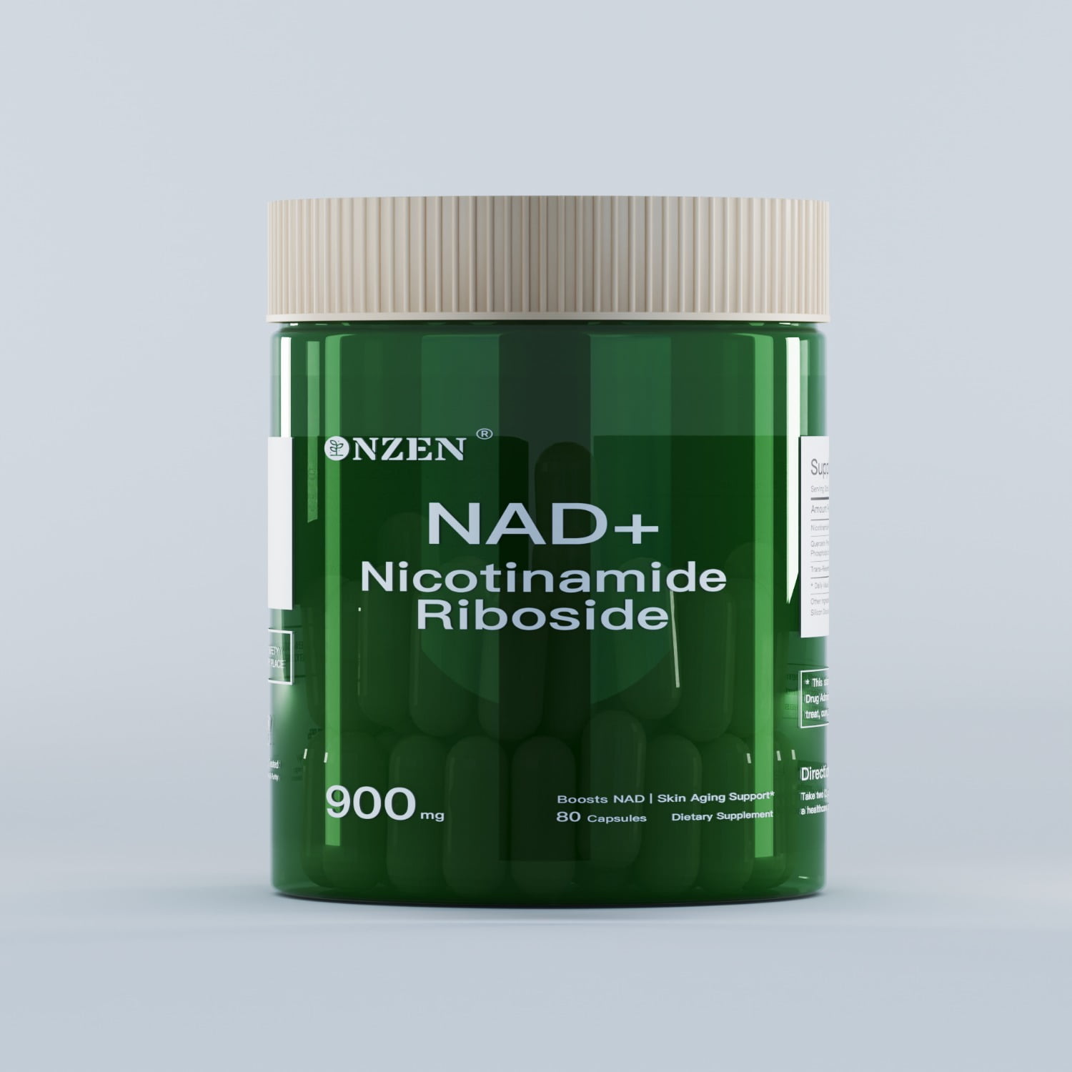 NAD Supplement - Liposomal Nicotinamide Riboside, Resveratrol, Quercetin, NAD Nicotinamide Riboside Resveratrol 900mg, NAD+ Supplement for Men and Women, 80 Capsules 1 Pack