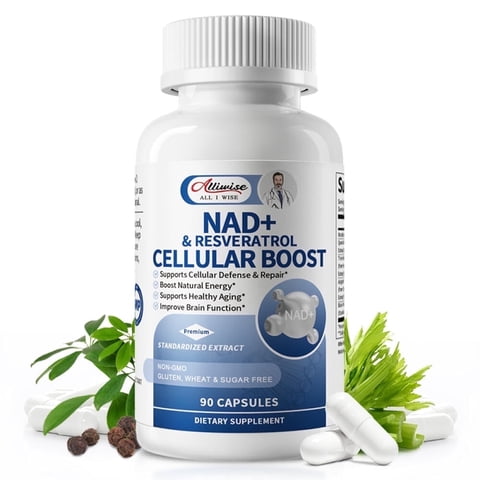 NAD+ Supplement - NAD Capsules Nicotinamide Riboside Resveratrol - NAD Supplements for Women and men - Metabolism Support - 90 CT
