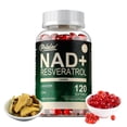 thumbnail image 1 of NAD+ with Resveratrol - Healthy Aging, Antioxidant, Anti-Aging for Cellular Energy & Repair, Cognitive Health - 120 Capsules, 1 of 8