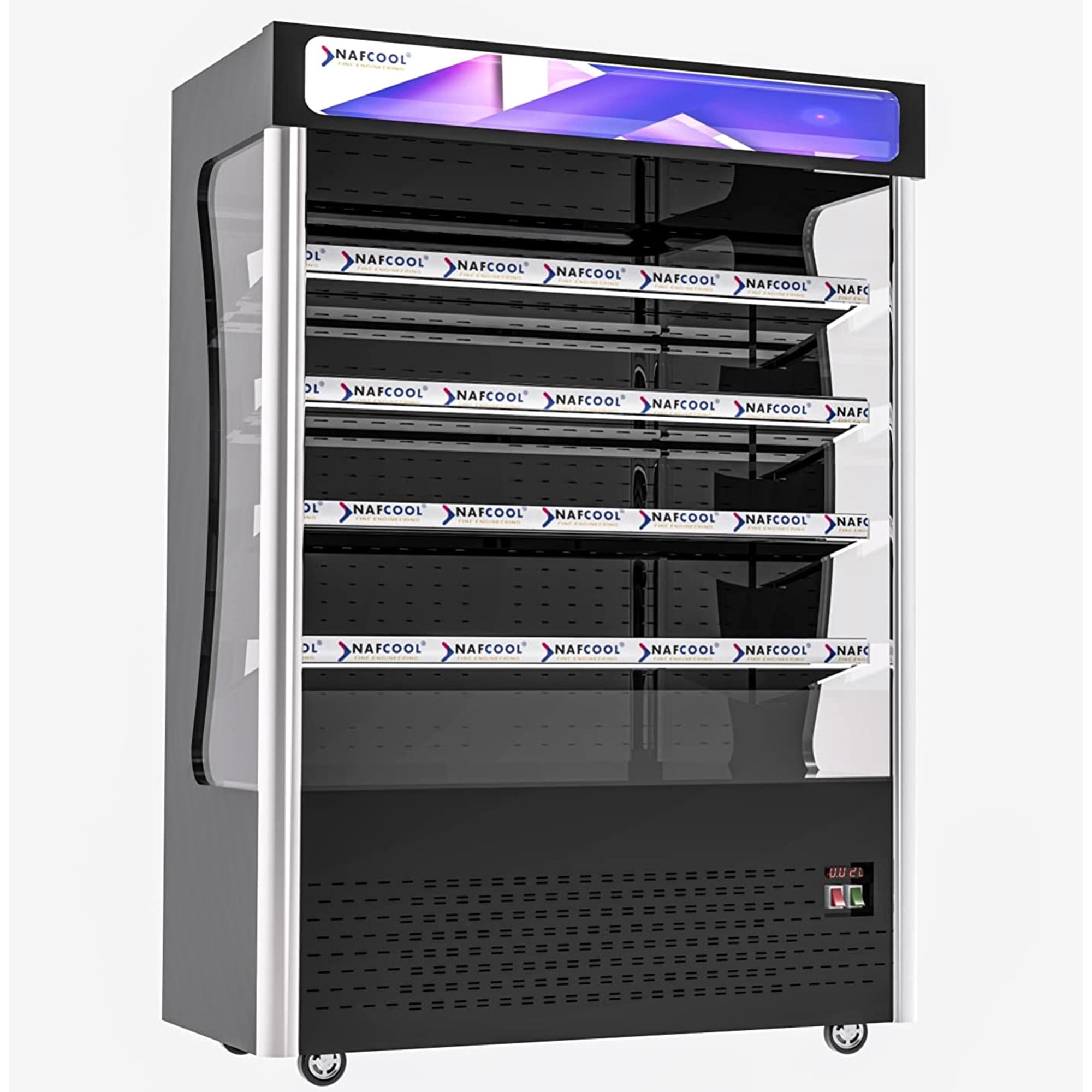 NAFCOOL Open-Air Commercial Refrigerator, Grab and Go Merchandiser